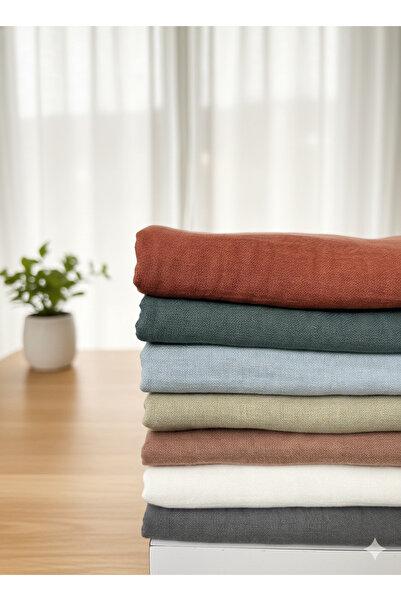 Breeze Home Textile Breeze 7'li Naturel ,4 katlı 25x25 cm Bebek ağız mendili&...