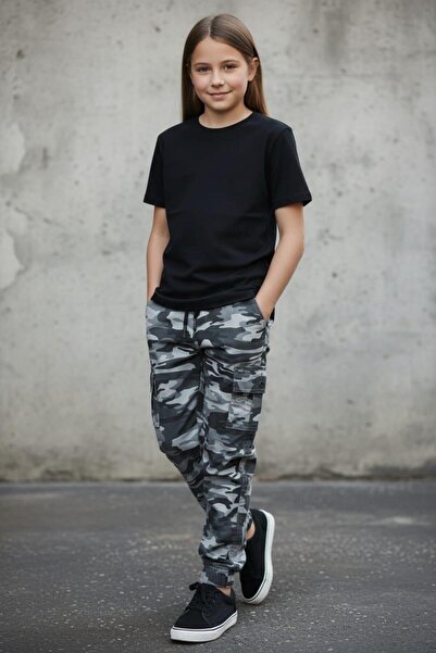 BLACK STEEL GARSON BOY KIZ KAMUFLAJ PANTOLON