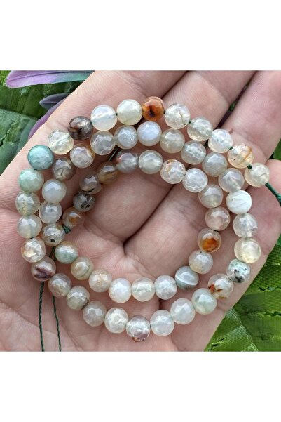 İNCİ DOĞAL TAŞ حجر العقيق الأخضر الشفاف ذو الأوجه 6 ملم