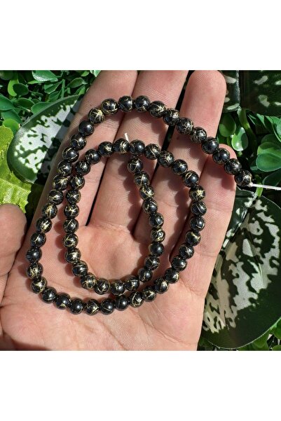 TAŞ UZMANI Globe Striped Brown Hematite Stone 6 mm