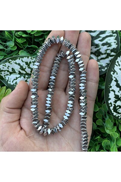 TAŞ UZMANI غسالة مربعة حجر هيماتيت فضي 6x3 ملم