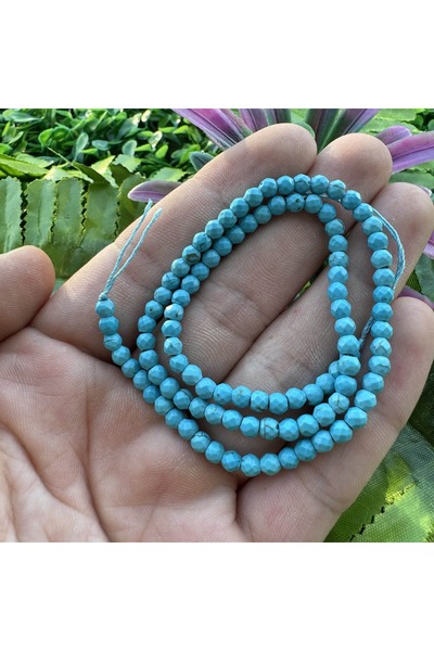 TAŞ UZMANI الكرة الأرضية حجر الفيروز 4 ملم