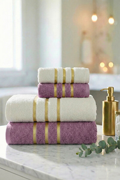 Mokita Home 100% Cotton 4-Piece Family Towel Set - Luxury Bath and Face Towel...
