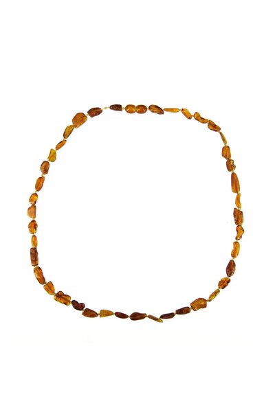 TAŞ UZMANI قلادة من العنبر البني الفاتح للبالغين من أمورف