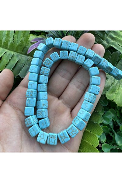 TAŞ UZMANI مكعب حجر فيروزي غامق 8 ملم