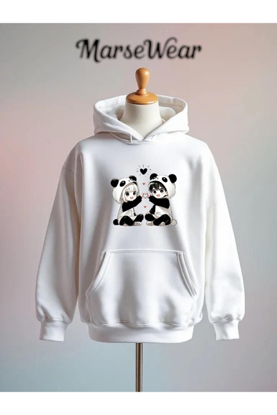 Vordevia Printed Cotton 3 Thread O Oversized K Hooded Sweatshirt