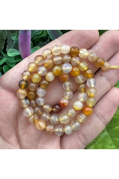 TAŞ UZMANI حجر العقيق الأصفر الشفاف ذو الأوجه 6 ملم