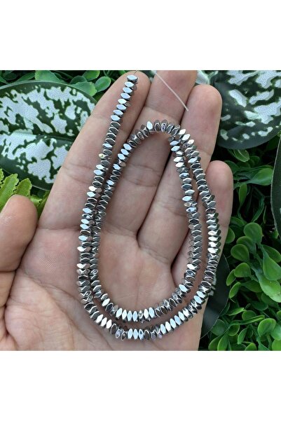 TAŞ UZMANI Square Washer Silver Hematite Stone 4X2 mm