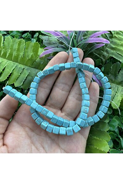 İNCİ DOĞAL TAŞ حجر الفيروز الداكن المكعب 6 ملم