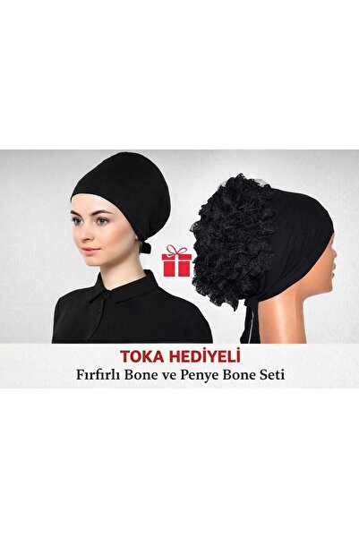 cs ilkim ''TOKA''HEDİYELİ PENYE BONE VE FIRFIRLI BONE SETİ