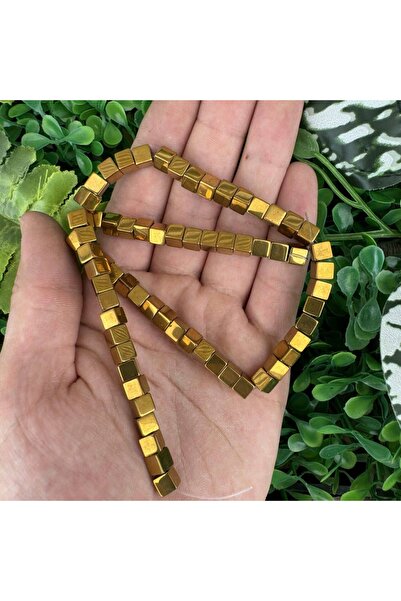 TAŞ UZMANI حجر الهيماتيت الذهبي المكعب 6×6 مم