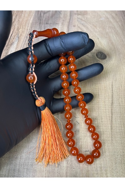 Mos Tespih Sphere Knitted Rope Tassel Old High-End Tightening Dice Amber Pray...