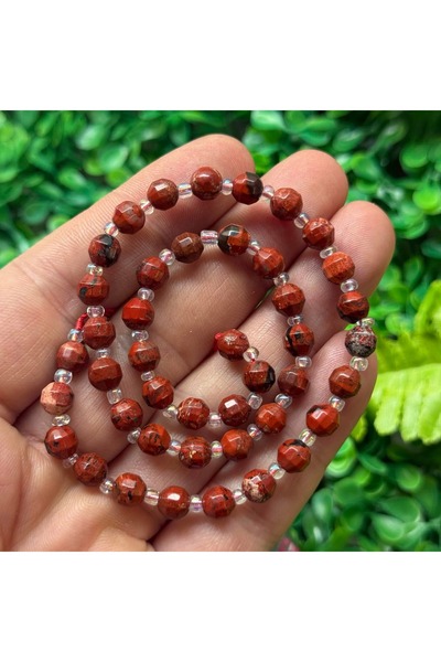 TAŞ UZMANI حجر اليشب الأحمر على شكل كرة أرضية مقطوعة 6 مم