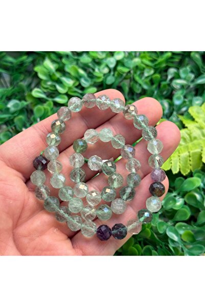 TAŞ UZMANI حجر الفلوريت المقطوع على شكل كرة 8 مم