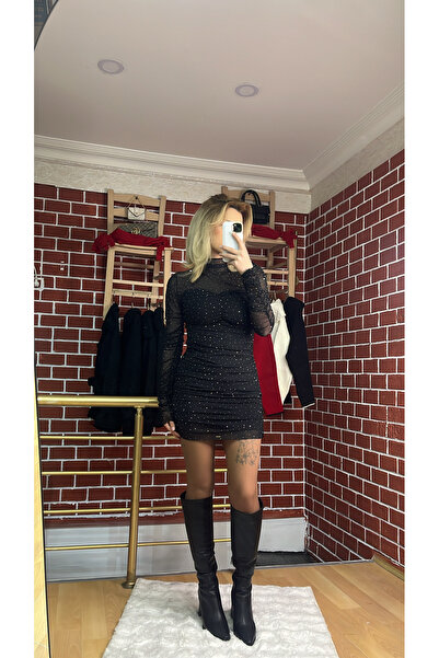 SVOL-TA BOUTIQUE TAŞLI MİNİ ELBİSE