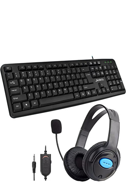 jedel All-in-one gaming and study bundle: K11 keyboard with wired headset and...