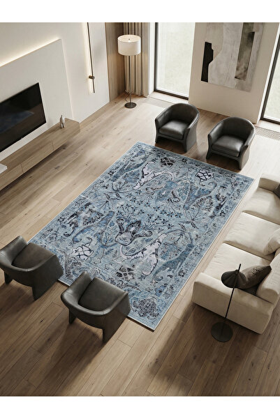 Rose'n Home Arte VN004-2 Vintage Klasik Çiçek Figürlü Dekoratif Şönil Halı Sa...