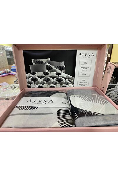 Alena طقم غطاء لحاف مزدوج من القطن 100% (مع ملاءة مرنة)