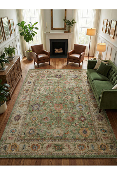 Rose'n Home Arte VN009 Vintage Klasik Desenli Dekoratif Şönil Halı