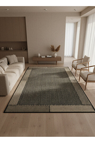 Rose'n Home Arte VN018-1 Modern Balıksırtı Desenli Dekoratif Şönil Halı Salon...