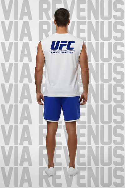 Vordevia مجموعة تي شيرت أسود بدون أكمام من UFC Ultimate مطبوع وشورت رياضي من ...