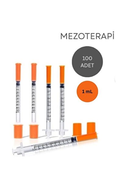 GÜMRÜK BEY Steril Enjektör 100 Adet 1mL - Cilt Bakım, Kırışıklık, Mezoterapi