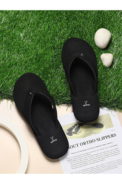 YOHO By Styli Black Bubbles Orthopedic Slippers