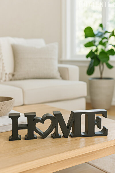 TUTACENTER Home Yazılı Dekoratif Biblo Ve Masaüstü Dekor Home Yazısı Dekorati...