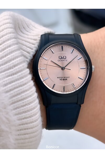 Q&Q Suitable for Pool Sea Use, Black Color Silicone Cord Women's Wristwatch +...