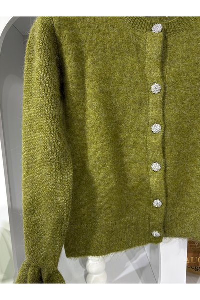 STİLSEN Stone Button Detail Knitwear Cardigan