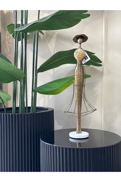 HERA DEKOR İTHAL DEKORATİF KADIN HEYKEL OBJE 49CM