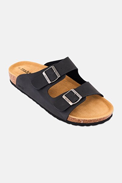 MUDD Men Slip On Cork Sandals, Black