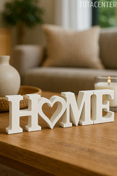 TUTACENTER Home Yazılı Dekoratif Biblo Ve Masaüstü Dekor Home Yazısı Dekorati...