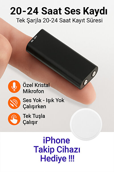 AtaTechs KB14 Dijital Ses Kayıt Cihazı 48 Saat Kesintisiz Kayıt 16GB Hafıza E...