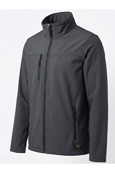 GENIUS STORE Men's Sports Coat with Fleece Inside Windproof Softshell Waterpr...