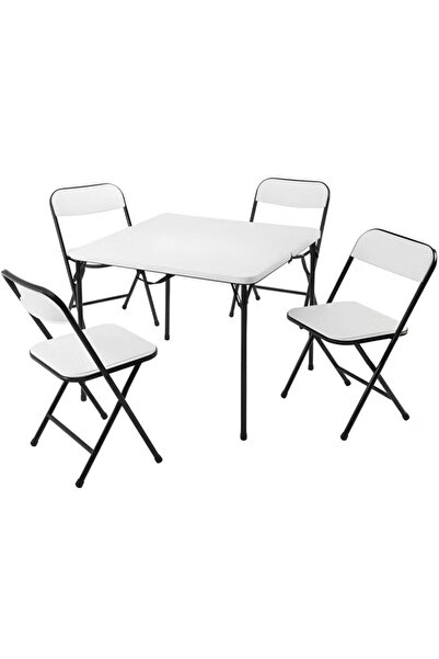 Cady One طقم طاولة وكراسي متعدد الاستخدامات مكون من 5 قطع، مناسب للاستخدام ال...