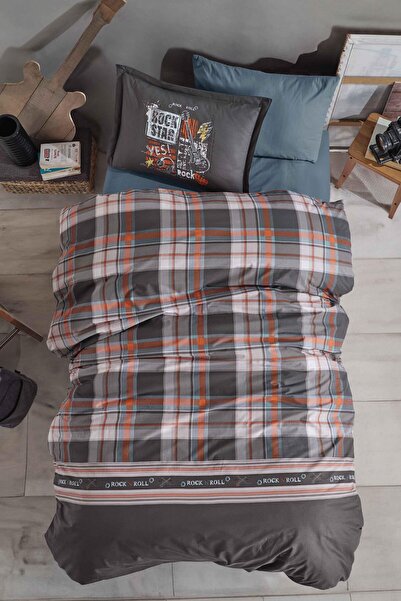 ŞENER HOME Rock N Roll Patterned Children'S-Teenager's Room Single Duvet Cove...