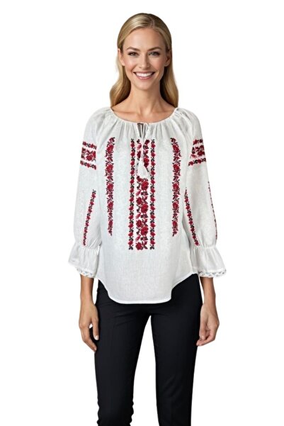 rody's forever Women's blouse DF white/orange , size 3XL