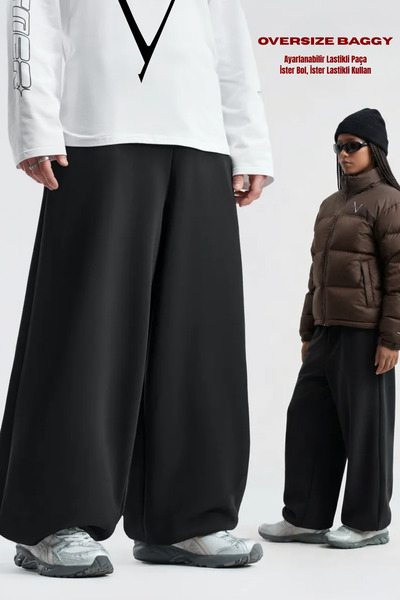 vladivosto Dance Style Baggy Oversized Sweatpants High Waist with Stopper Wid...