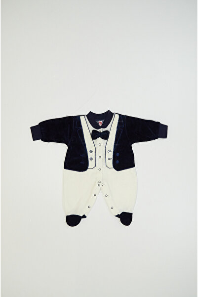 Baby Slon Kids Clup Kışlık kadife papyonlu full çıtçıt kapamalı patikli bisik...