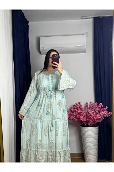 YNSGİYİM YNS İthal, Bohem ,otantik, Etnik, Düğün, Uzun, V Yaka Yazlık, Işleme...