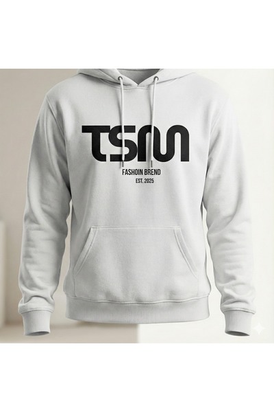 ALEYZA MODA Φούτερ με κουκούλα και τσέπες με σχέδιο λογότυπου TSM