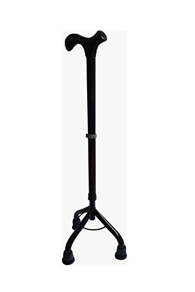 FeyzaDesign 3 Ayaklı Denge Bastonu Siyah, Hafif ve Dayanıklı Outdoor Ekipmanı