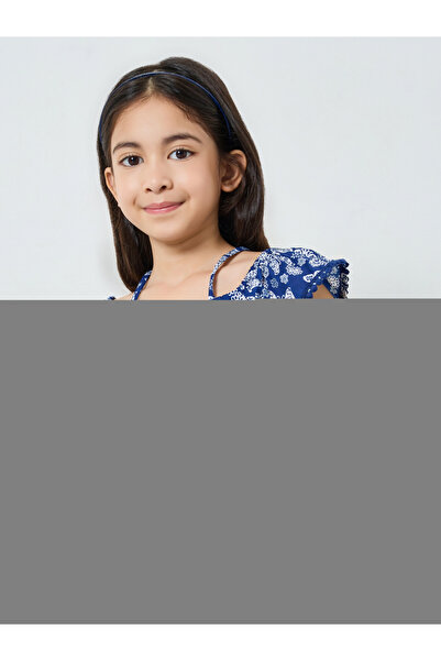 Styli طقم بلوزة وتنورة قطنية مطبوعة بالزهور للبنات