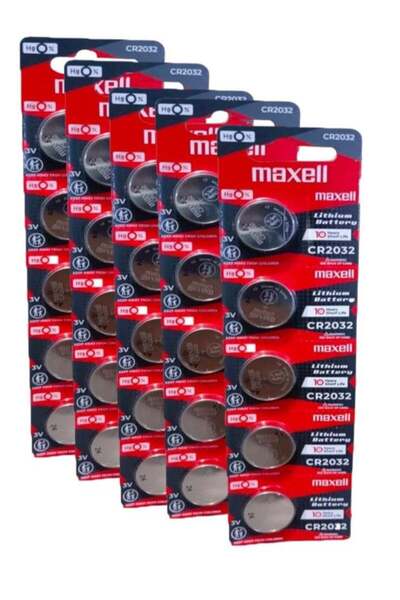 no markte بطاريات ماكسيل الليثيوم، 25 قطعة، موديل CR2032، صنع في اليابان