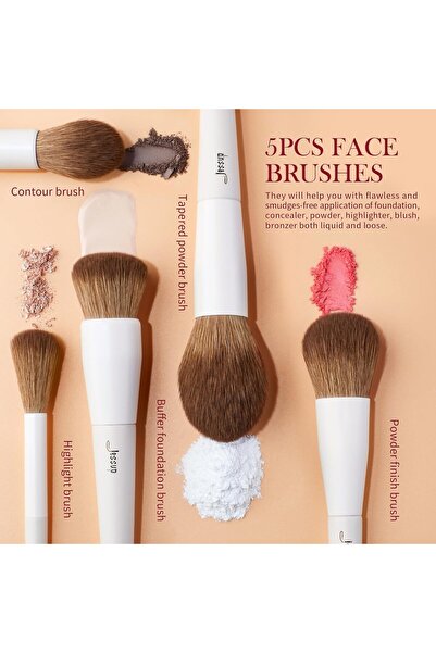 Jessup Premium Synthetic Makeup Brushes Set 14Pcs Foundation Contour Blush Concealer Eyeshadow T329-G