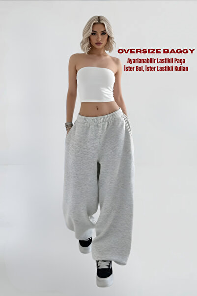 vladivosto Dance Style Baggy Oversized Sweatpants High Waist with Stopper Wid...