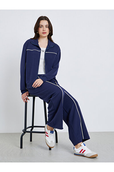 Styli Women Knit Bomber Jacket and Pants Co-Ords