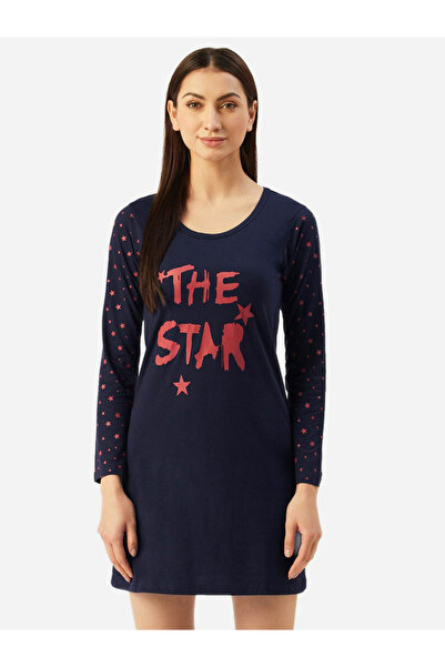 KLAMOTTEN By Styli Women Graphic Printed Cotton Blend Sleepshirt