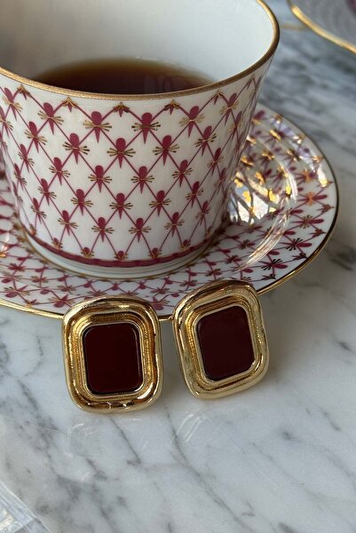 AMORE.İST STORE Renkli Kare Plak Orta Boy Küpe